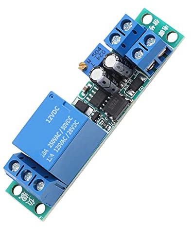 Módulo de Relé DC 12V 0-25 Segundos, Relé de Temporizador Ajustable Turn On/Turn Off Módulo con Aisladores Optoacopladores
