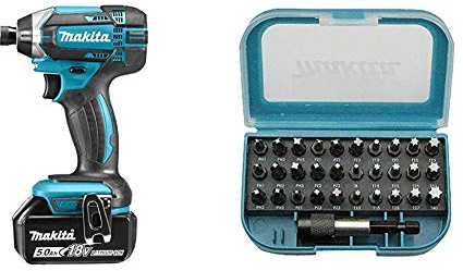 Makita DTD152RTJ atornillador inalámbrico - Destornillador (Ión de litio) + Makita P-73374 punta de destornillador 31 pieza(s)