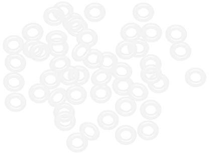 sourcing map 50Stk. Kompressor Rohr Ersatz VMQ Silikon O-ring 9mm Außendmr. 4,2mm Innendmr. 2,4mm Breite weiß