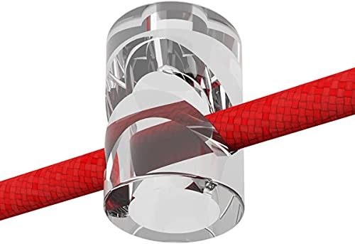 ZOHAR 10 pezzi di morsetti da parete e da soffitto – V – per cavo tessile, fissaggio a soffitto, altalena scimmia, supporto per cavo per lampada fai da te con viti e tasselli trasparenti