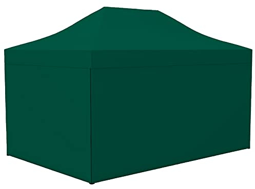Vispronet Profi Faltpavillon Basic - 3x4,5 m in Grün - 4 Vollwände - Scherengittersystem - Farbe & Größe wählbar