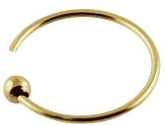Ringe PIERCING Nasenring/echt 750 Gelbgold/Durchmesser 10 mm/Intim Tragus Helix Septum/Schmuck im Online Shop kaufen / 45062-10