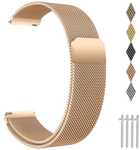 SYSMYXGS Edelstahl Mesh Uhrenarmband -18mm/20mm/22mm Milanaise Ersatz Metall Armband Edelstahlarmband mit Smartwatch Schnellverschluss Watch Uhren Ersatzband für Damen Herren Magnetverschluss