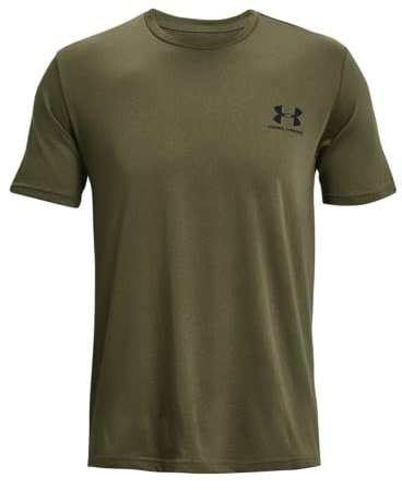Under Armour Herr T-Shirt Ample Avec Logo Sur La Poitrine Gauche, Marine OD Green/Black, M