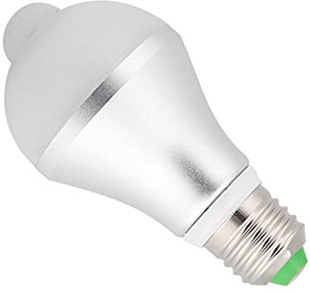 Kuuleyn Motion Sensor Light Bulbs, Motion Light Bulbs, E27 5W PIR Infrared Auto Motion Sensor LED Light Lamp Bulb for Restroom Parking (white 6500K)