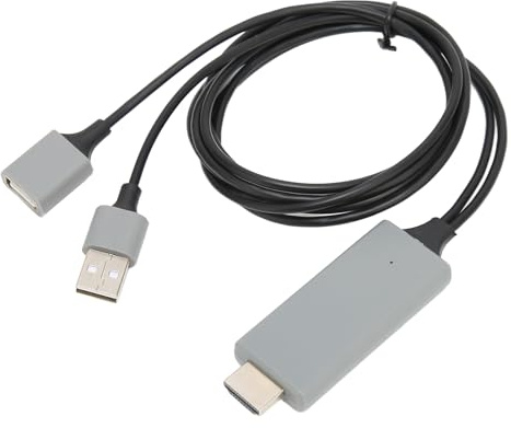 Cable Adaptador HD USB a HDMI AV Digital, Adaptador de Espejo HDTV para Teléfonos Inteligentes iOS y Android, Tabletas, TV, Monitor, Proyector (Negro)