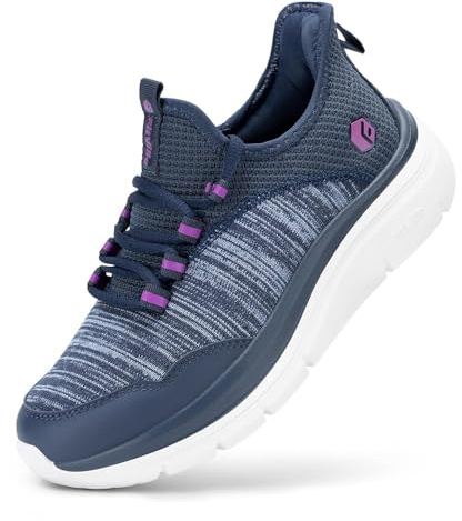 FitVille Womens Extra Wide Trainers Mesh Running Shoes | Walking Shoes, Lightweight, Comfortable, Anti Slip, Cushioning, Breathable