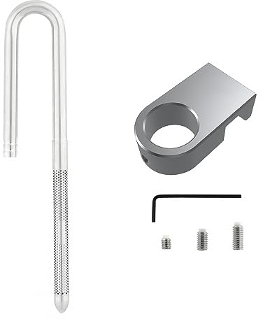 MiOYOOW Lily Pipe en Acier INOX pour Petit Aquarium, Tuyau d'écoulement d'entrée Sortie d'aquarium avec Pince à Fixation en Métal pour Aquarium de Plantes (Compatible avec Tuyaux Filtre 12/16mm)
