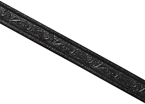 Wandbordüre Selbstklebend Wasserdicht Bordüre Spitzenmuster Tapetenbordüre, Selbstklebend Abnehmbare Tapete Fliese Trims, -Muster-Aufkleber, Wandverkleidung, Selbstklebende,5 Stück,Schwarz