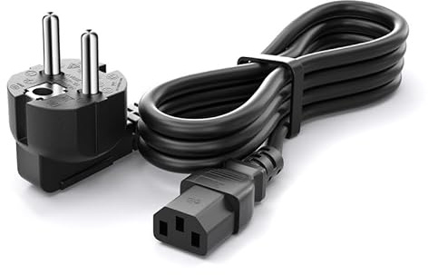(1 Stück 1.5m) Eu Notebook Stromkabel, CYD Laptop Netzkabel 3 Polig 250V 10A Kompatible mit TV netzkabel Samsung LG Stecker Stromkabel Monitor LG HP Philips Samsung