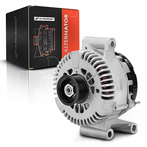 A-Premium Alternator Compatible with Ford Escape 2005-2007, Mazda Tribute 2005-2006, Mercury Mariner 2005-2007, L4 2.3L, 12V 130A Clockwise 6-Groove Pulley, Replace# 5L8T10300LC