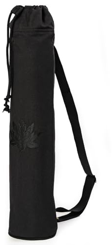 Yoga Studio GOTS Sac de yoga en coton bio avec bandoulière réglable Noir