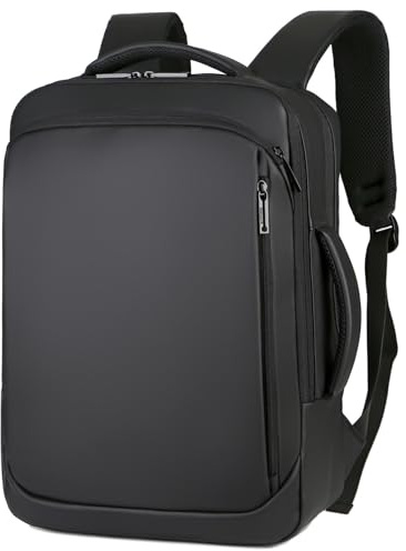 Kommodum - Zaino Porta PC Borsa per PC Portatile Custodia Computer Notebook Laptop Con Attacco USB Uomo Scuola Lavoro Casual Nero KM1