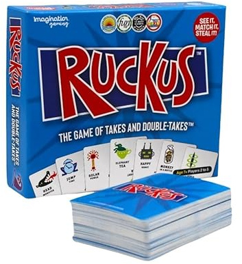 TIPSY LAND Ruckus Card Game | Award-Winning Fast-Paced Card Stealing Game for Kids & Families | 2-5 Players | Ages 6+ | 72 Cards Included
