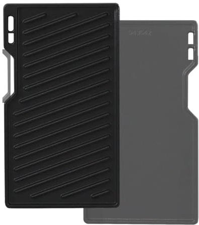 FORYEYC Grillplatte Gusseisen für allen Burnhard Fred 3 4-Brenner Gasgrill | Wendeplatte Plancha Platte für Fred JR, Big Fred, Fat Fred, Taino Platinum Black 4/6 Serie, Rösle Artiso G2, 41,5 x 23,5cm