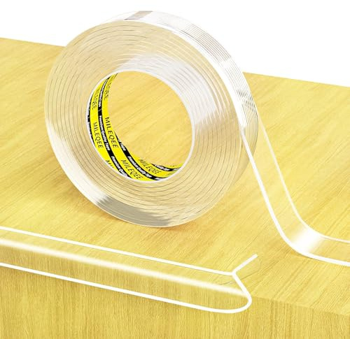 MILEQEE Selbstklebender Baby-Kantenschutz, 20mm x 4m, 2mm dick | Weicher Eckenschutz, Transparenter Kantenschutz mit starker Klebekraft, Rückstandslos für Möbel, Wände, Tisch- & Bettkanten