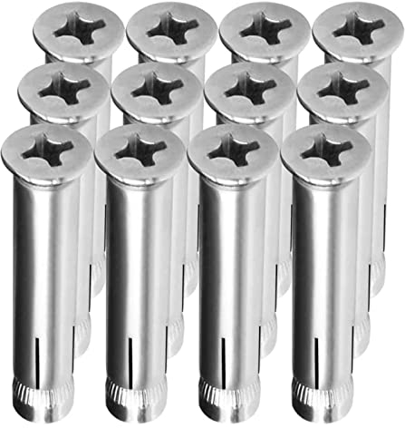 Bulloni di ancoraggio, Bulloni a Vite ad Espansione, Vite Hardware Fai da Te Bulloni ad Espansione Robusti - Contro Ruggine e Corrosione Bullone ad Espansione di Ancoraggio con Manicotto in Acciaio In