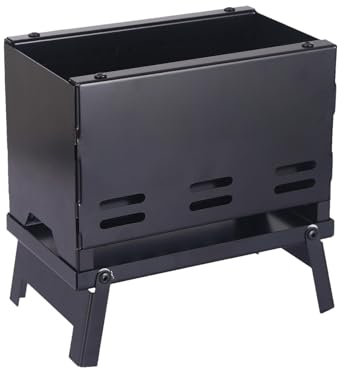 Smileshiney Tragbarer Holzkohlegrill, tragbarer BBQ-Grill - Faltbarer Camping-Grillofen, Outdoor-BBQ-Grill - Mehrzweck-Tisch-Holzkohlegrill, Camping-Grill für Camping im Freien