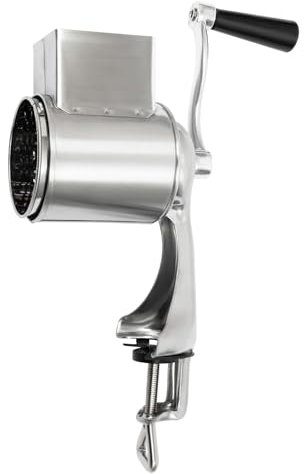 Affettaverdure manuale, in acciaio inox, grattugia per patate, grattugia a tamburo, affettatrice per verdure con 5 lame per cetrioli, formaggio, noci