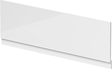 1700mm Waterproof Straight Shower Bath Front Panel - Gloss White