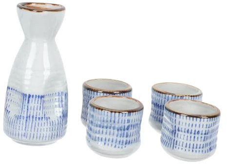 PHENOFICE 1satz Dekorative Japanische Sake Pot Und Weingläser Handgefertigtes Keramik Kanne Für Sake Reiswein Und Besondere Anlässe Für Zuhause Und Gastronomie
