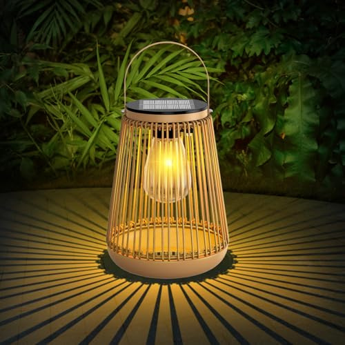 KagoLing Solarlampen für Außen, 1 Stück Metall Vintage Laternen für Draußen IP65 Wasserdicht Solarlampen für Außen Garten, Solar Lampions Außen Wetterfest für Balkon Garten Deko Terrasse ONE Rasen Hof