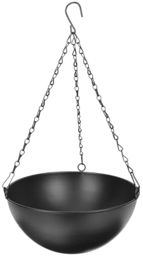 PAMINGONO Hanging Planters Black Metal Hanging Flower Basket for Indoor and Outdoor Plants Modern Decorative Pot Holder Plant Hanger for Home Decor