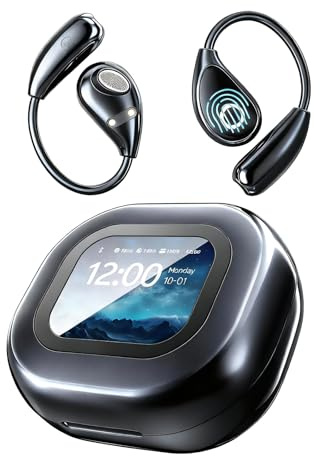 KI Echtzeit Übersetzung Kopfhörer, AI Bluetooth Sprachübersetzer mit LCD Touch Farbbildschirm, 3 in 1 Drahtlose Ohrhörer Rauschunterdrückung, Übersetzer 144 Sprachen für Weltweite Reisen Geschäft