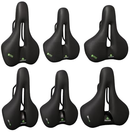 Bike Seat Cushion -Exercise Bike Saddle -Gel Soft, Breathable Shock-Absorbing Universal Cycle Saddle,for Mountain, Road, Exercise Bikes Comfortable Replacement(B,Trekking)