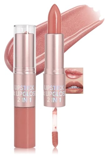 Jutqut Glitzer Lippenstift Lipgloss Set, Langanhaltend Feuchtigkeitsspendender Liquid Lipstick, Glänzender Pink 3D Metallic Lipstick, Cremige Textur Damen Mädchen Lippen Makeup #02