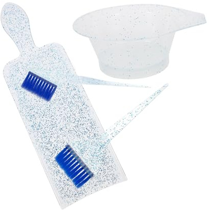 HONITANO Set de Teinture Cheveux avec Bol et Pinceau Brosse Double Fonction Peigne Kit Coloration Maison Salon Matériel Robuste Bleu