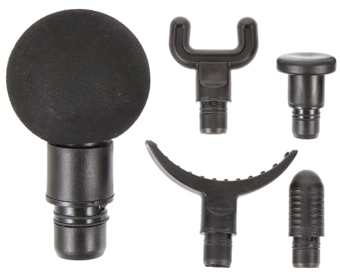 Austauschbarer Massageaufsatz für Körpermassagegerät, 5 Stück | Sportmassagegerät Aufsatz, Tragbarer Massagekopf mit Adapter, Rund und Große U-form, für Fitnesspersonal