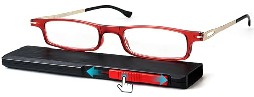 MODFANS Occhiali da Lettura Uomo Donna Montatura TR90 Leggerissima con Filtro Luce Blu Incluso Astuccio Piatto Estendibile ultrasottile
