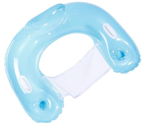 WJnflQN Galleggiante Per Piscina - Zattera Galleggiante Pieghevole,Lettino Gonfiabile Ad Aria Con 2 Maniglie E Portabicchieri | Per Piscina All'Aperto, Nuoto In Acqua, Lago, Abbronzatura, Adulti E