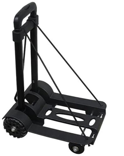 Folding Hand Truck, Portable Heavy-Duty Sack Cart for Travel and Home Use, Lightweight Trolley with Wheels
