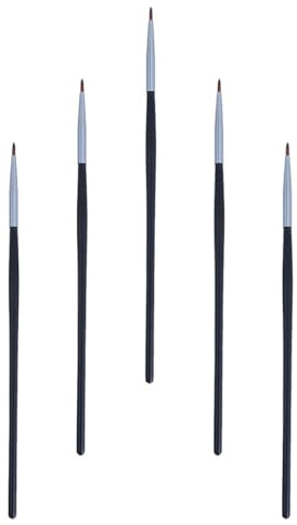 Juego de 5 Pinceles de Delineador de Ojos y Labios de Fibra Negra | Portátil y Ligero, Uso en Salón Profesional y Hogar, Adecuado para Principiantes y Chicas Estilo Aleatorio
