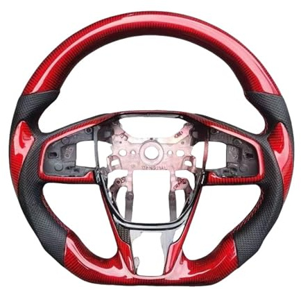 Compatible For Honda Civic 10TH / Tenth Generation FC1 Custom Modification Real Real Carbon Fiber Steering Wheel(No Heated - E)