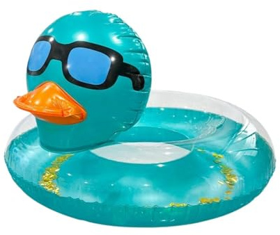 Pool Tubes für Erwachsene,Schwimmschlauch Wasserspielzeug | Aufblasbare Ente mit Pailletten,für Erwachsene, Jugendliche, Mädchen und, Sommer, Reise, Party, Fluss, See, Teich