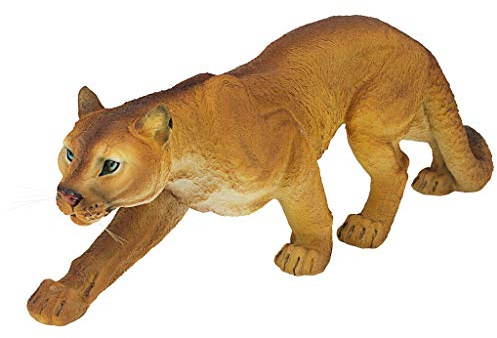Design Toscano Herumstreichender Amerikanischer Bergpuma Gartenstatue, Polyresin, vollfarbe, 56 cm