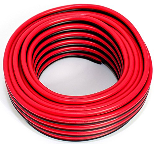 SeKi Câble de haut-parleur 2 x 4,00 mm² - 10 m - Rouge/noir - CCA - Câble audio - Câble d'enceinte