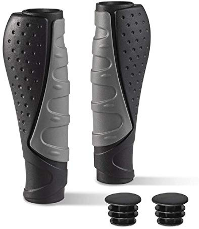 PRUNUS Manopole Bici in Gomma, Ergonomici, Manici Manubrio Bici Antiscivolo,Impugnature Bici Universale 22mm, Adatto per Bici/MTB/Veicoli Elettrici/BMX/Biciclette Pieghevoli/Scooter