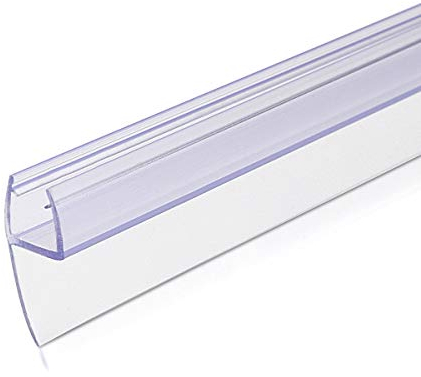 Navaris Schwallschutz Duschdichtung Duschkabine 180° - für 8mm dicke Glas Duschtür - Dichtung Glastür Dusche - Ersatzdichtung Glasdusche 100cm