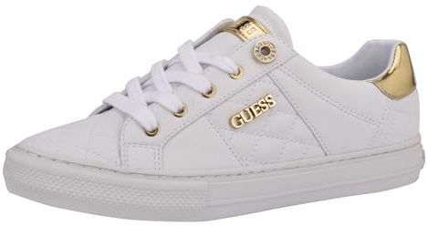 GUESS Women's Loven Sneaker, White, 5.5 UK
