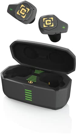 Caldwell E-MAX Shadows Pro - Protección auditiva electrónica con amplificación de sonido ambiental, Bluetooth y funda recargable para tiro al objetivo, rango