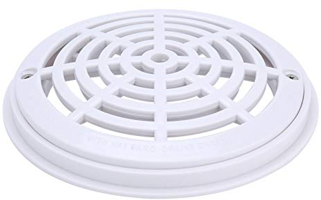 OUKENS Piletta Doccia a Pavimento, Copertura di Scarico Principale per Piscina Rotonda Bianca Adatta per Accessori per Piscine interrate