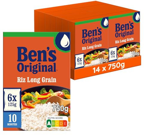 BEN'S ORIGINAL Riz Long Grain Sachet Cuisson 10 minutes (14x750g)