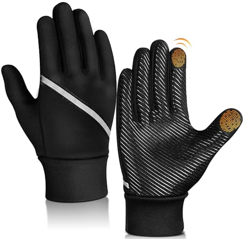 OOPOR Kinder Handschuhe Warme Winterhandschuhe - Kids Outdoor Sport Thermo Fleece Fahrradhandschuhe Laufhandschuhe mit Anti-Rutsch Winddicht Touch Screen für Klein Junge Mädch 4-12 Jahre
