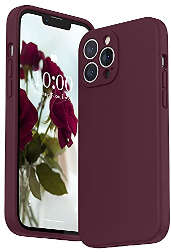 SURPHY für iPhone 13 Pro Max Hülle Silikon mit Displayschutzfolie | Case mit Kameraschutz Stoßfeste Handyhülle für 6,7 mit Erhöhter Randschutz