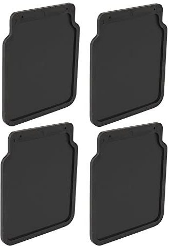 4X Schmutzfänger universal Gummi 23x20cm Spritzschutz schwarz für Anhänger, Wohnwagen, PKW
