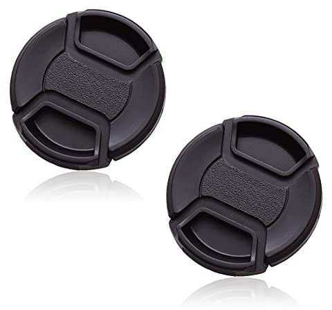 2 Stück Objektivdeckel, Objektivdeckel 52mm, Kamera objektiv ersatz deckel, Ersatzkappe, Objektivkappe, Schutzdeckel, Mit Schnur, Für 52mm Filterobjektive